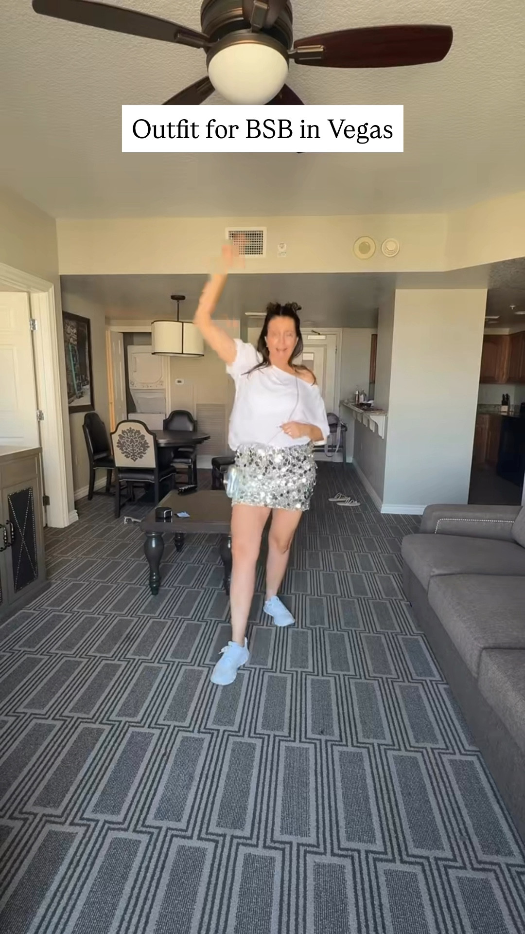 Perfect comfortable and sparkly outfit for the Backstreet Boys concert in Las Vegas! I was comfortable all night and got so many compliments on my skirt.

#LTKTravel #LTKParties #LTKStyleTip