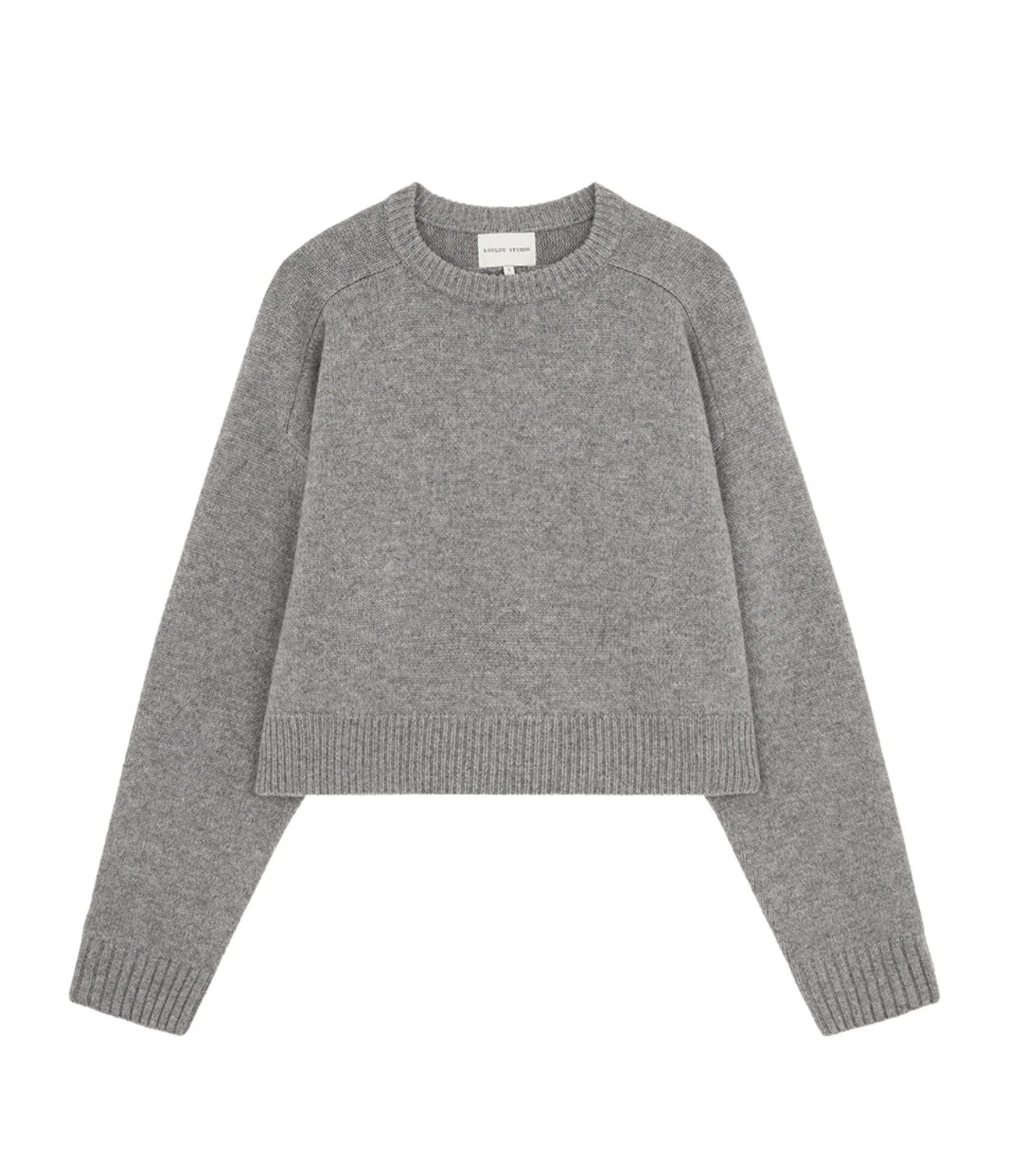 Bruzzi Cashmere Sweater in Grey Melange | Mode Sportif