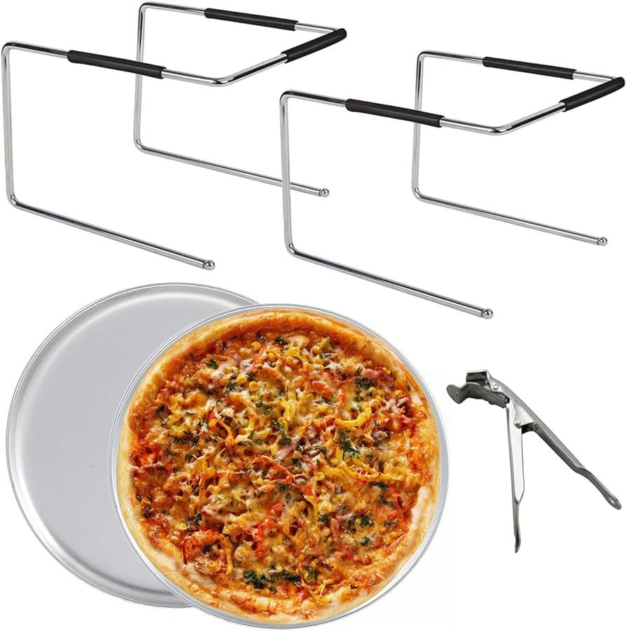 Tiger Chef Pizza Stand and Pizza Pan Set: Two Pizza Stands for Tables, Two 12 inch Pizza Pans and... | Amazon (US)