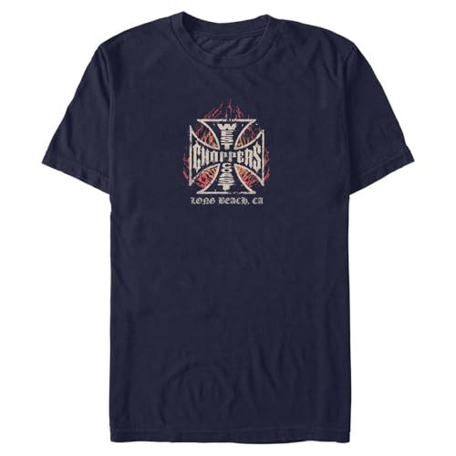 West Coast Choppers Men's Eagle Powers Short Sleeve Crew Tee, Navy | Amazon (US)
