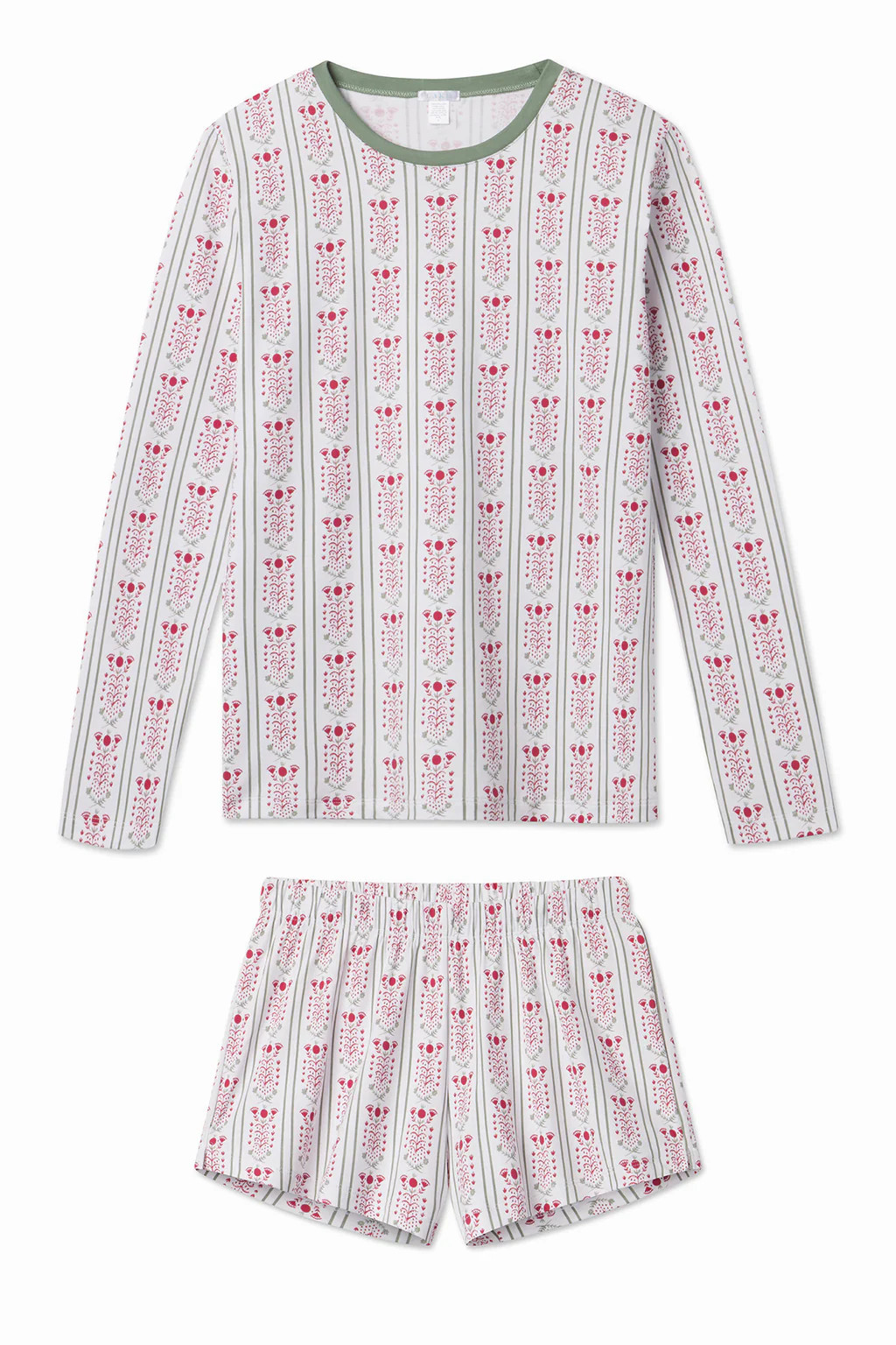 Pima Long-Short Weekend Set in Scarlet Antoinette | Lake Pajamas