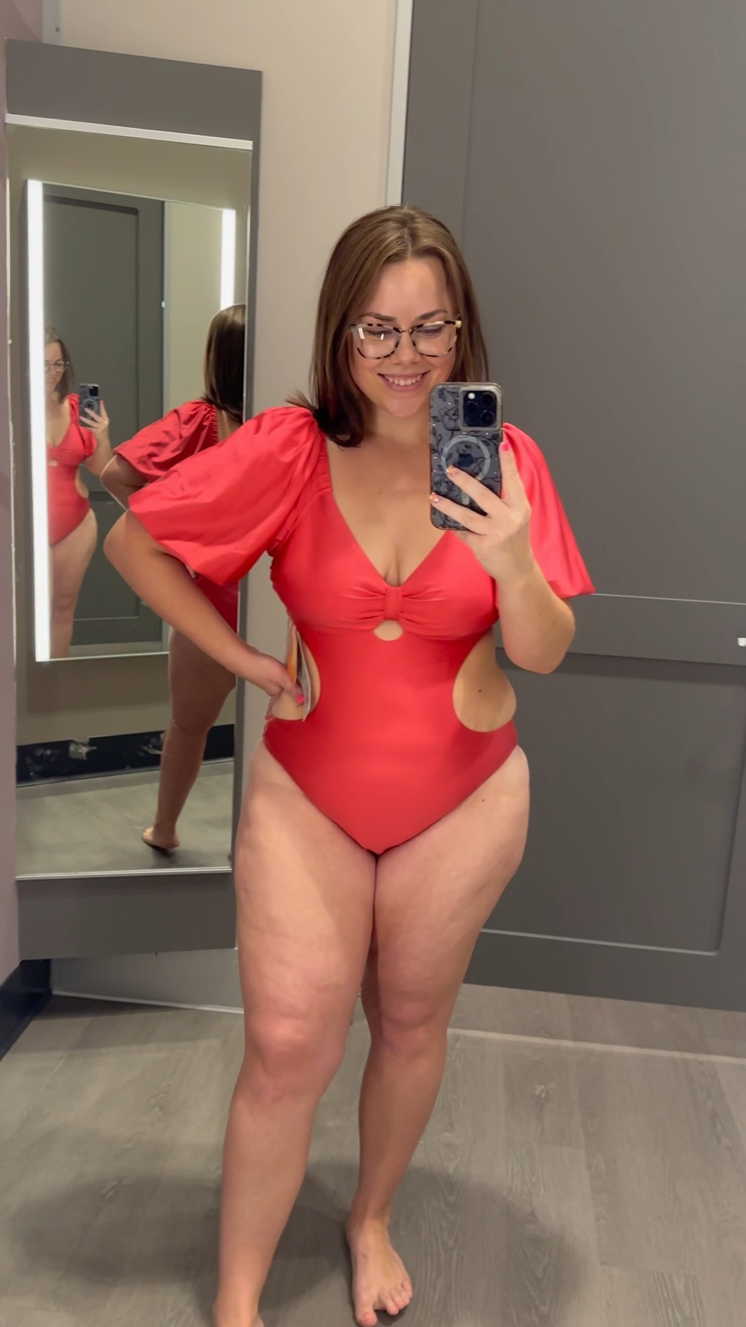 Women’s metallic puff sleeve cut out medium coverage one piece swimsuit - Fe Noel x Target fuchsia. Wearing Large, size up if in between❣️

#LTKSeasonal #LTKcurves #LTKFind