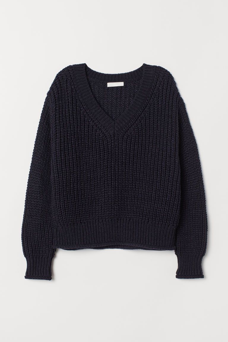 H & M - Knit Sweater - Blue | H&M (US + CA)
