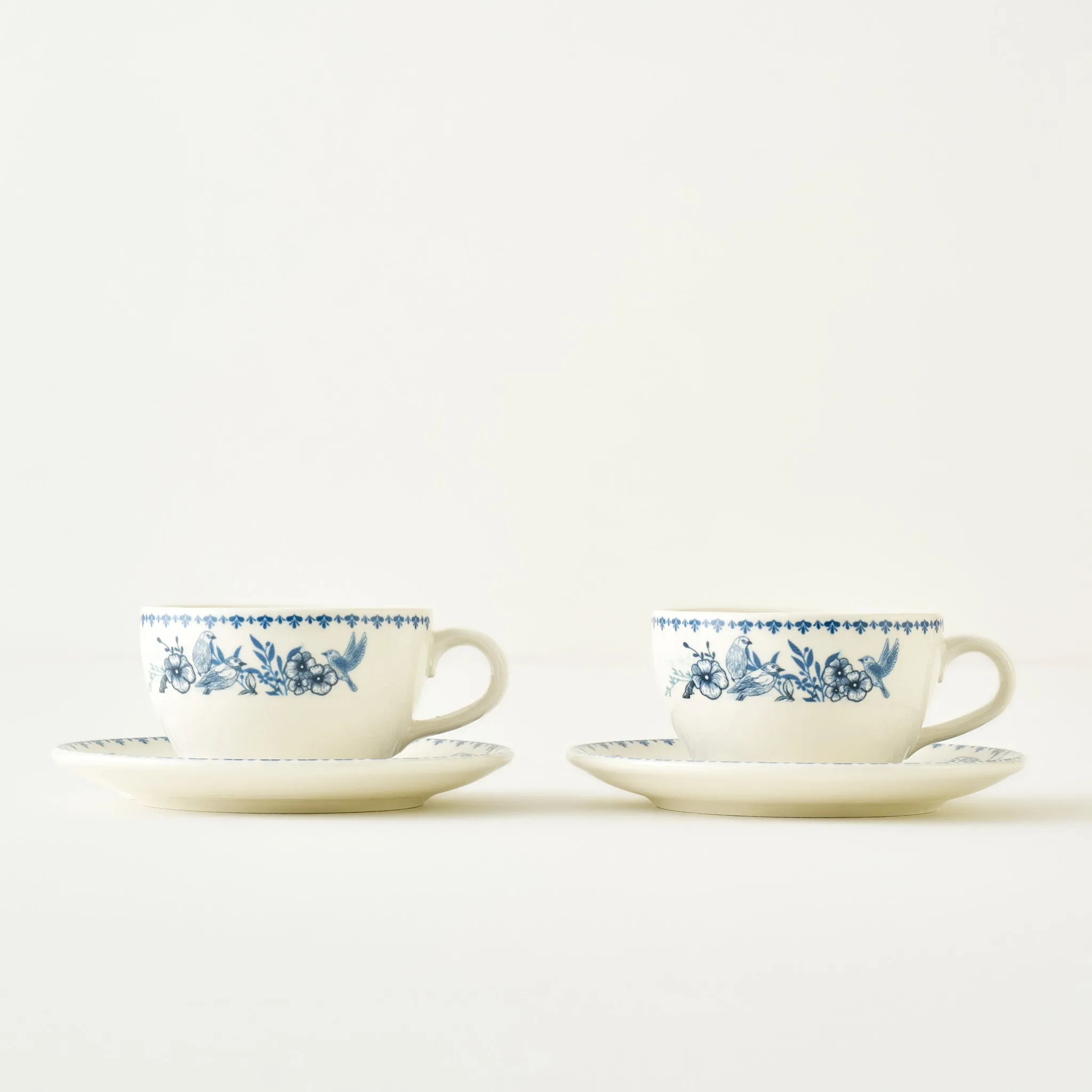 Bleu Blanc Porcelain Tea Cup (Set of 2) - Default Title - Bella Maison | Bella Maison USA