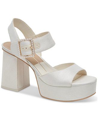 Women's Bobby Pearls Ankle-Strap Two-Piece Platform Sandals | Macy's