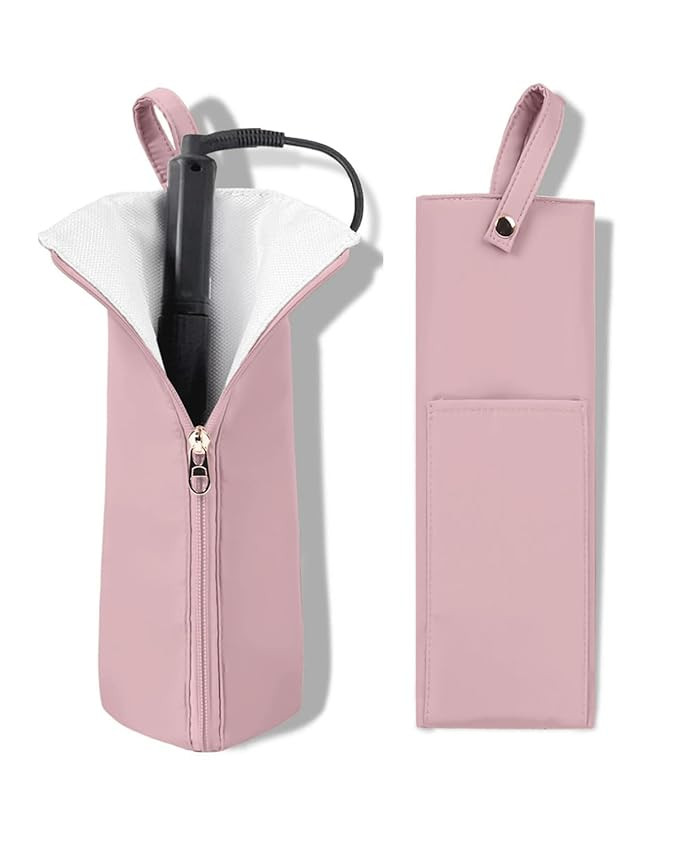 Hot Iron Holder & Mat, Heat Resistant Travel Bag for Curling Iron, Flat Iron - Hair Tool Organize... | Amazon (US)