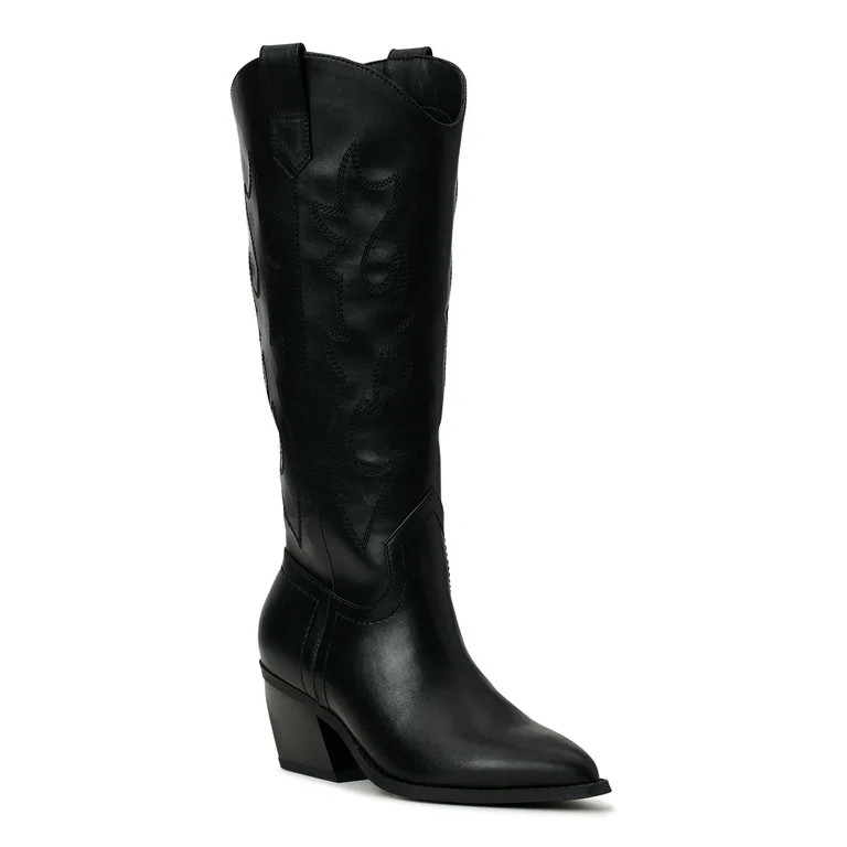 Madden NYC Women's Embroidered Tall Western Boots - Walmart.com | Walmart (US)