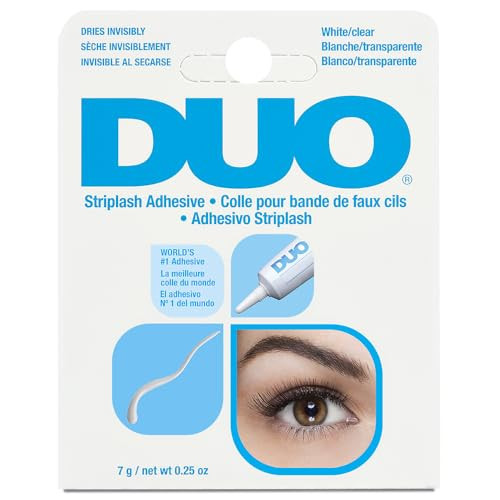 DUO Strip Lash Adhesive, Clear/White - Strong Hold, Waterproof Lash Glue for False Lashes and Lash Clusters, Long-Lasting, Quick-Drying, Invisible Finish, 0.25 oz | Amazon (US)