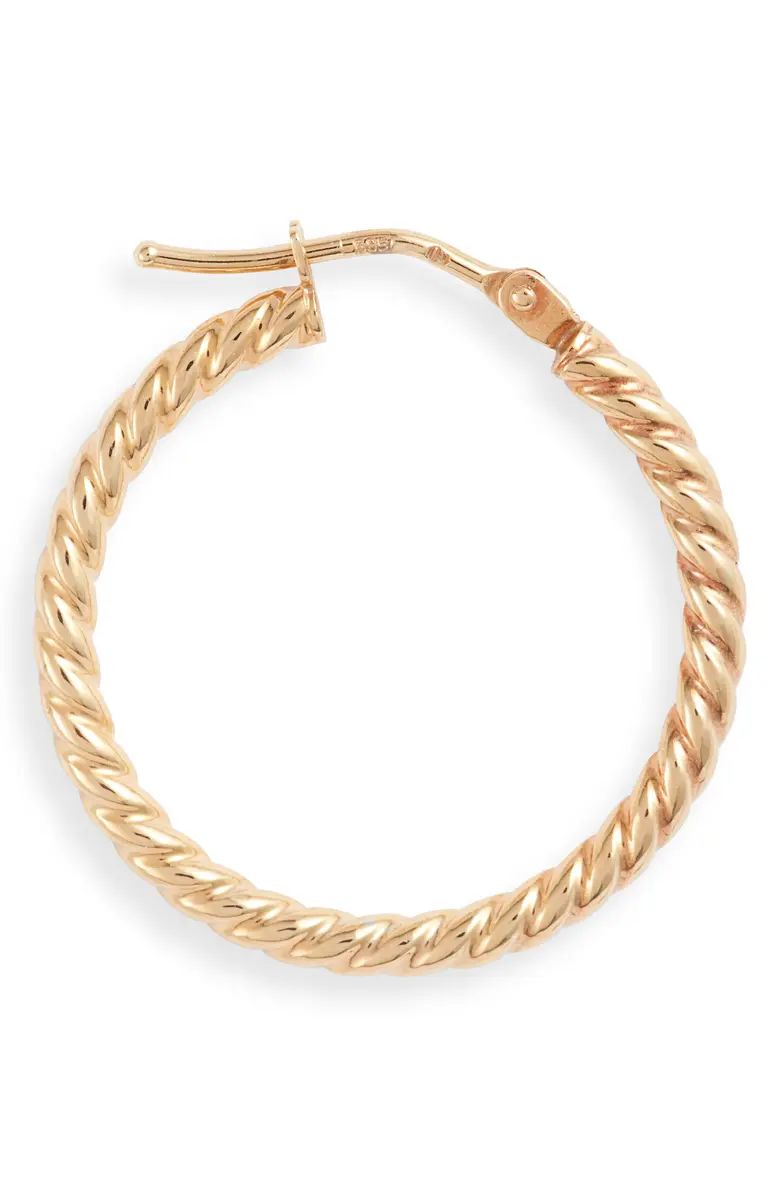 14K Gold Texture Swirl Hoop Earrings | Nordstrom