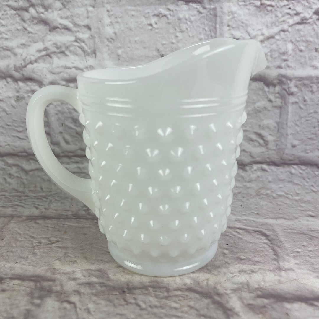 Vintage Milkglass Milk Glass Hobnail Cream Pitcher Creamer - Etsy | Etsy (US)