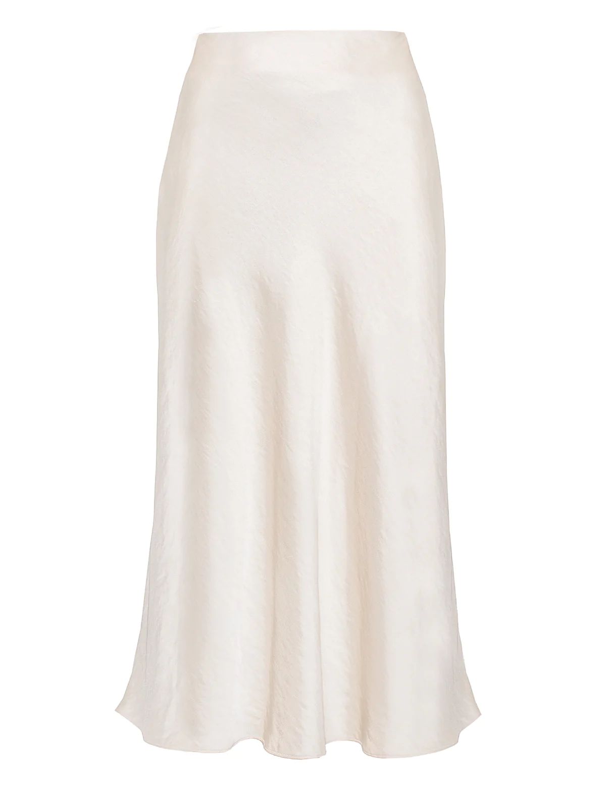 Rene Beige Satin Long Skirt -Preorder | Pixie Market