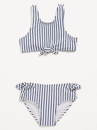 Striped Tie-Front Bikini Swim Set for Toddler Girls | Old Navy (US)