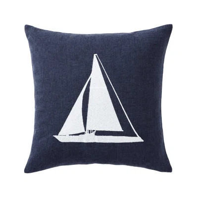 Nautica Sailboat Horizons Navy Throw Pillow | Wayfair North America