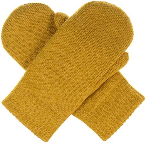 Be Your Own Style BYOS Unisex Winter Toasty Warm Solid Glitter Fleece Lined Knit Mitten Gloves | Amazon (US)