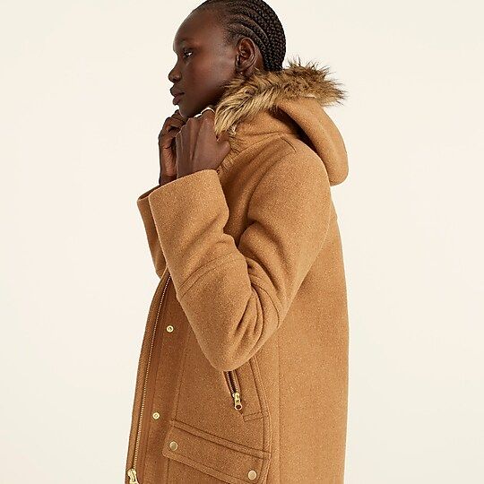 J.Crew: Chateau Parka In Italian Stadium-cloth Wool For Women | J.Crew US