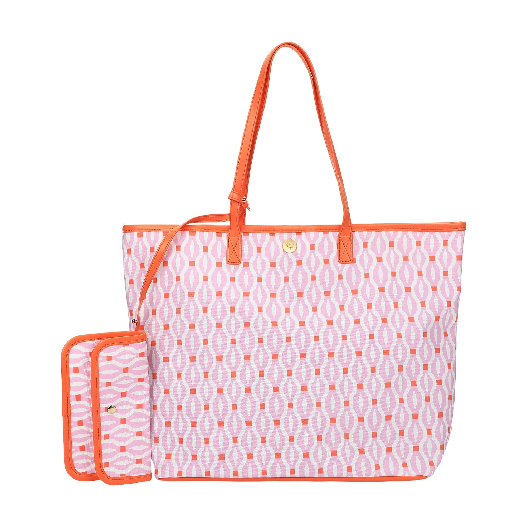 Geo Chic Oversized Tote with Wallet | Packed Party