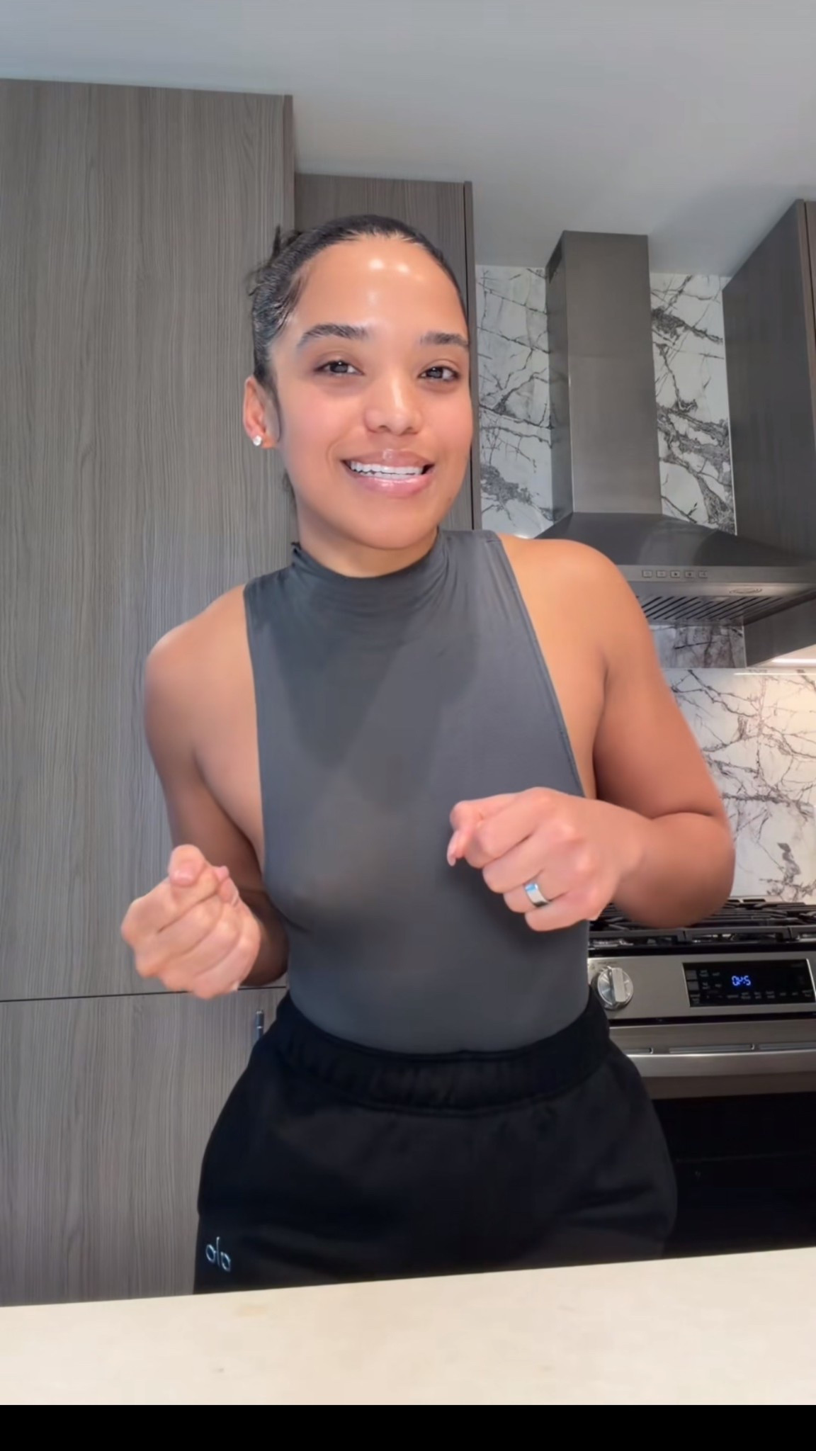 A mock neck tank is one of my fave basics in my closet! Sold out from Joah Brown but linked something similar from Revolve!