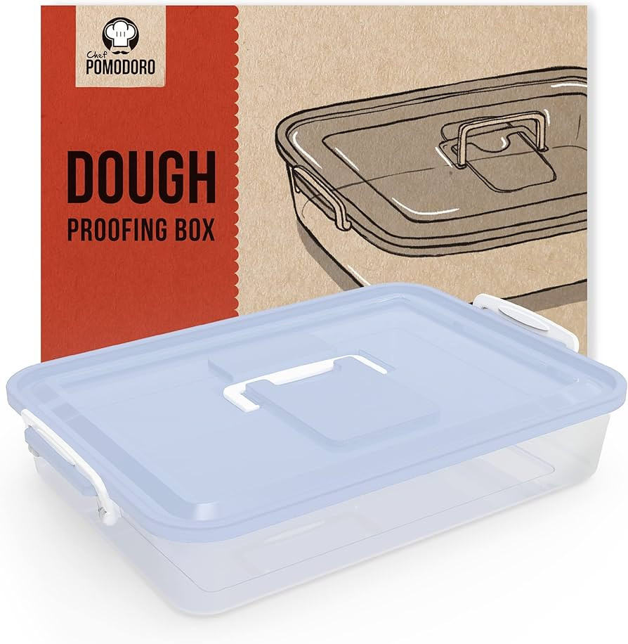 Chef Pomodoro Pizza Dough Proofing Box, 14 x 11-Inch, Pizza Dough Container, Fits 4-6 Dough Balls... | Amazon (US)