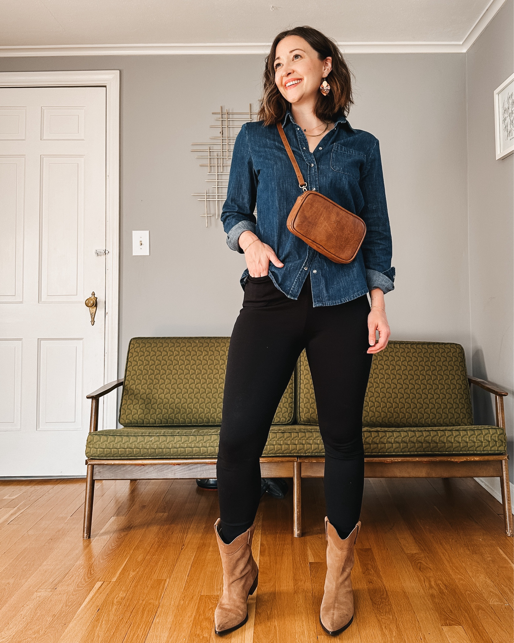 Casual fall outfit. Top tuns tts. Pants are tts - code ASHLEIGH20. Bag is BYTAVI. Jewelry is Sela Designs

#LTKSeasonal #LTKOver40 #LTKStyleTip