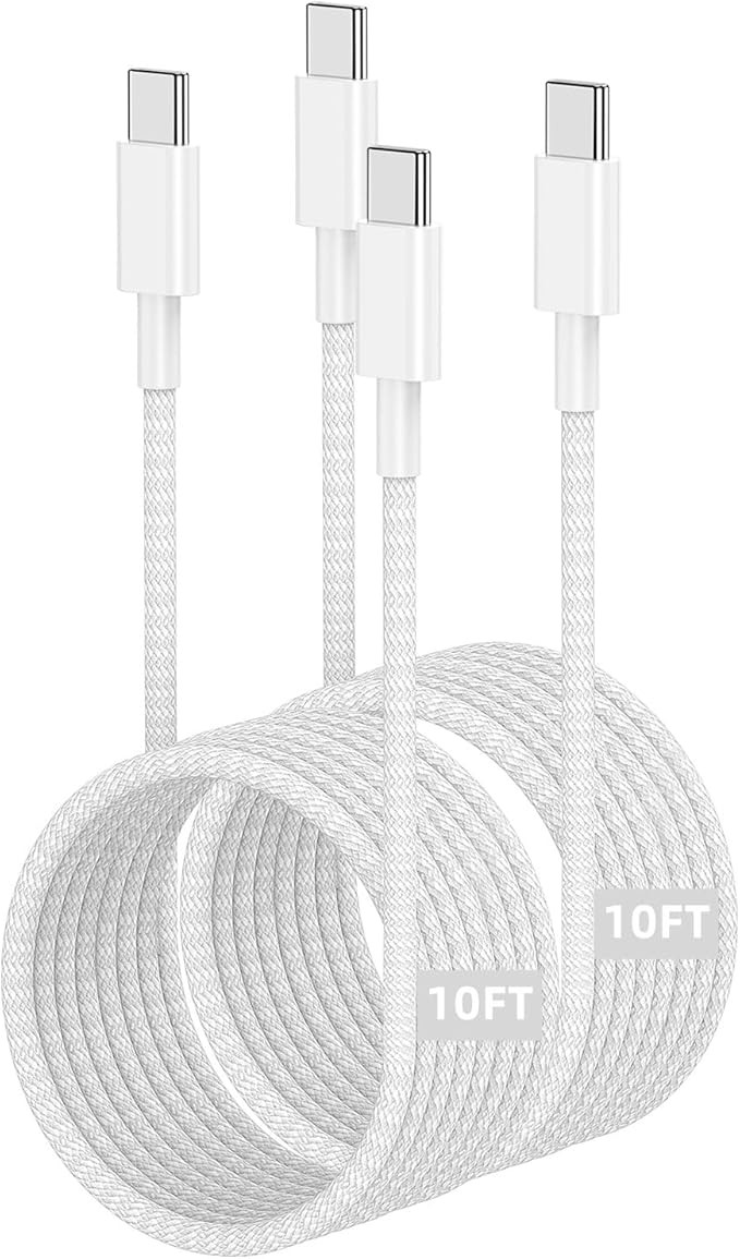 USB C to C Charger Cable 10ft, 60W Type C to C Fast Charging Cable Cord Long for Apple iPhone 17 ... | Amazon (US)