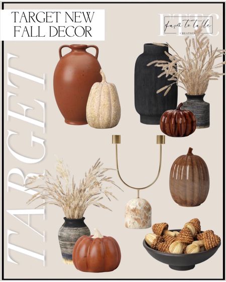 New Target Fall Decor Items. Follow @farmtotablecreations on Instagram for more inspiration. Threshold Fall Decor. Pumpkins. Fall Stems. Vases. Candleholder. Bowl Filler  

#LTKFind #LTKunder50 #LTKhome