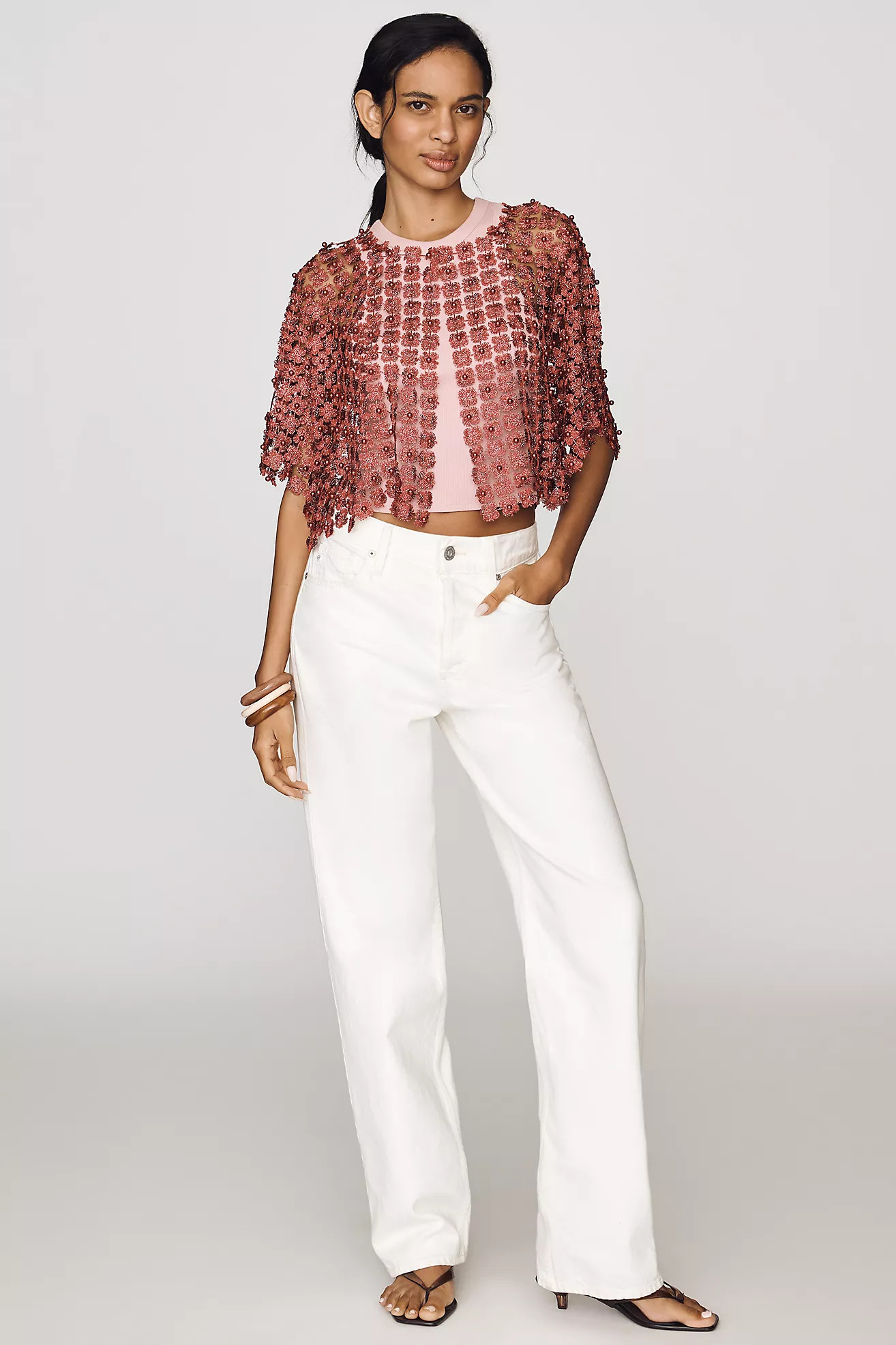Sheer Pearl Lace Cape | Anthropologie (US)