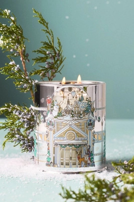 Glasshouse Woody White Christmas Boxed Glass Candle | Anthropologie (US)
