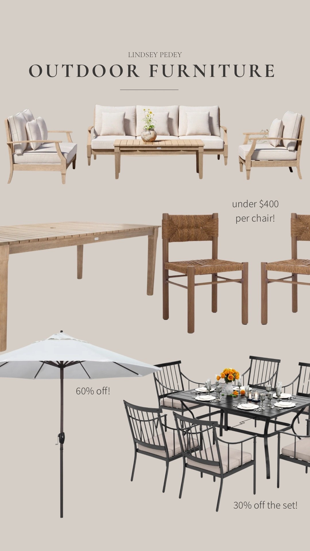 Outdoor furniture you’ll love!

Wayfair outdoor, patio set, outdoor furniture, patio table and chairs, outdoor dining chairs, Wayfair summer sale

#LTKSaleAlert #LTKHome