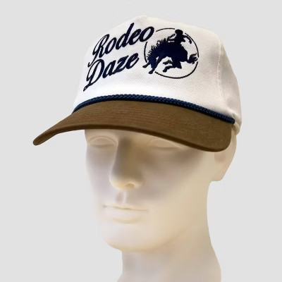 Mighty Fine Rodeo Daze Two-toned Baseball Hat - White/Brown | Target