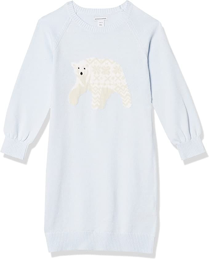 Amazon Essentials Girls and Toddlers' Raglan Sweater Dress | Amazon (US)