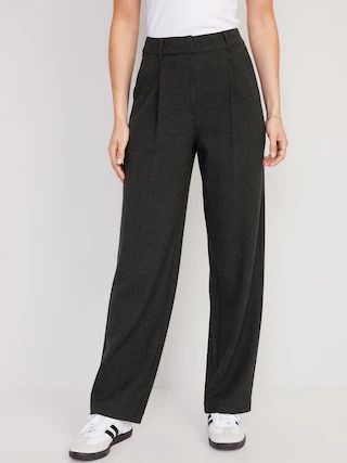 Extra High-Waisted Pleated Taylor Trouser Wide-Leg Pants for Women | Old Navy (US)