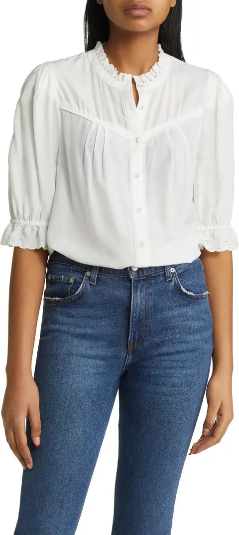 Eyelet Accent Blouse | Nordstrom