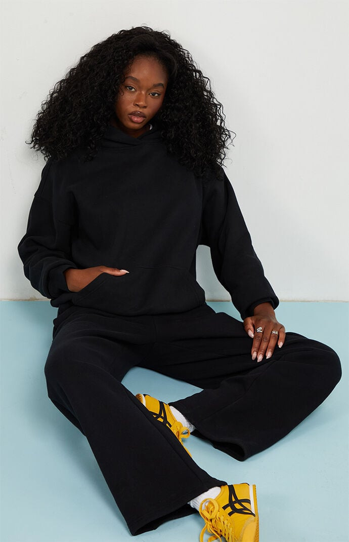 Women's Ultra Soft Fleece Core Washed Pullover Hoodie in Black - Size XS | PacSun