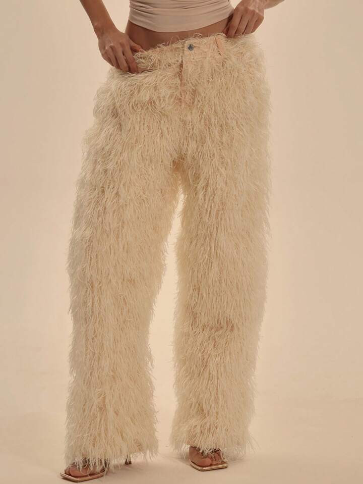 Musera Mid Rise Pants | SHEIN