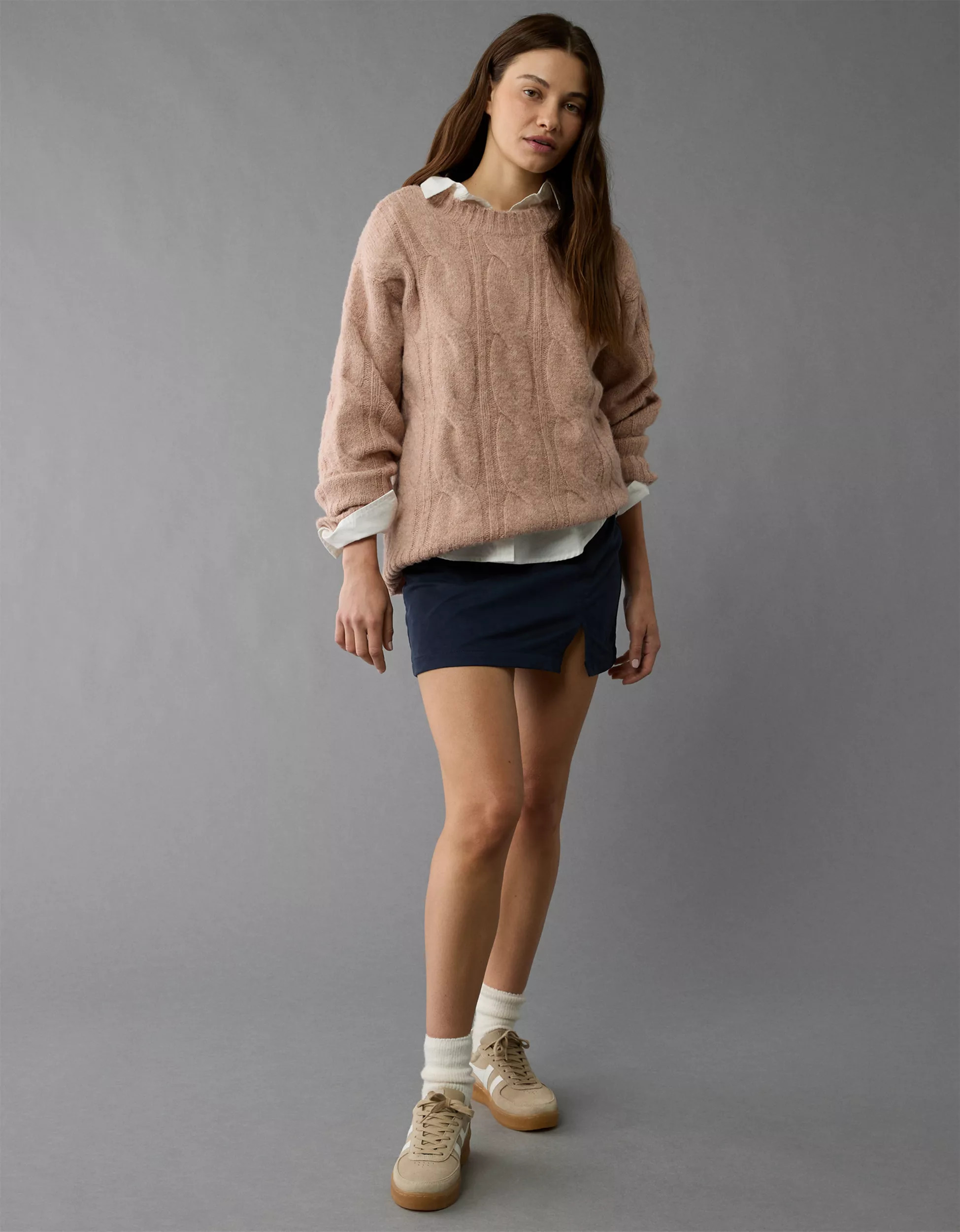 AE Whoa So Soft Cable Knit Sweater | American Eagle Outfitters (US & CA)