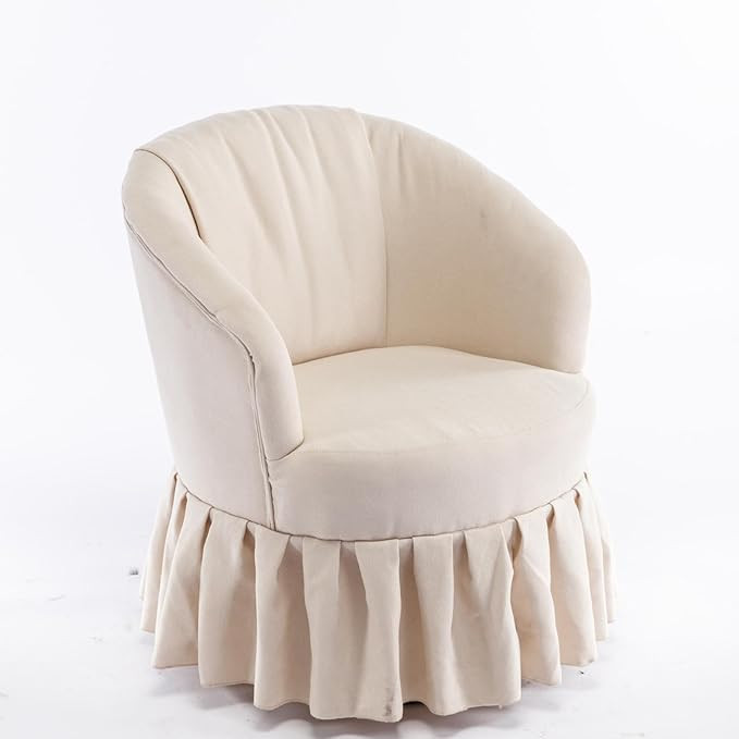 Swivel Barrel Chair, Comfortable 360 Degree Swivel Chair for Living Room, Bedroom, Hotel, Beige | Amazon (US)