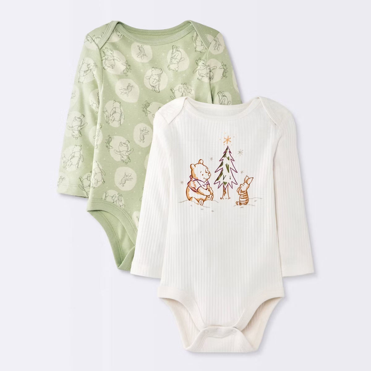Baby 2pk Winnie the Pooh Bodysuit - Cloud Island™ Cream | Target