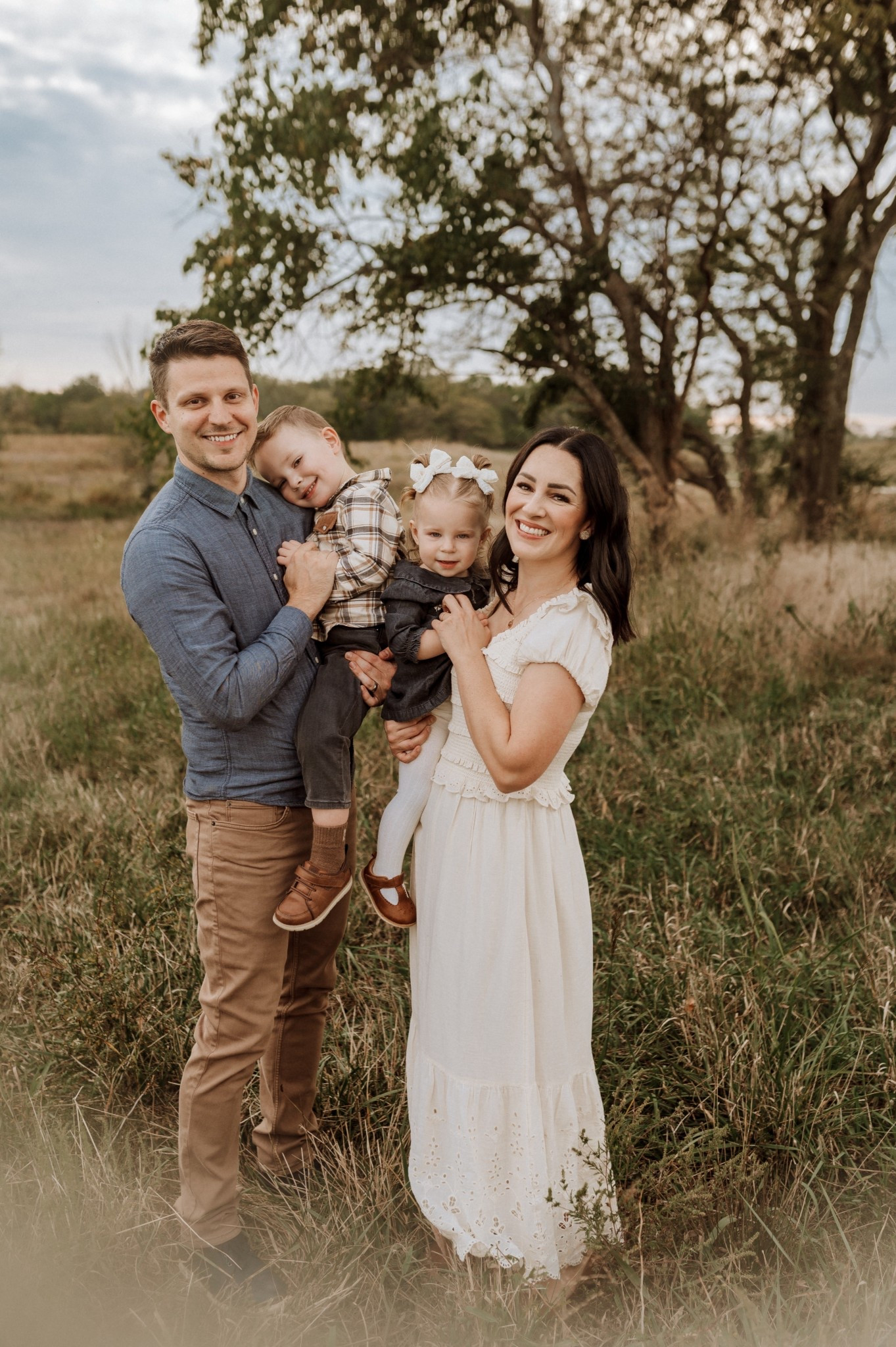 Our family photo outfits that I’m obsessed with!🤍 This American Eagle dress is my new favorite and it’s a size small. My husband is sooo picky about his pants and he really likes these from Target. Our entire outfits revolved around my son’s shirt. So grateful for these even if it was chaos lol. 

#LTKFindsUnder100 #LTKootd #LTKFamily