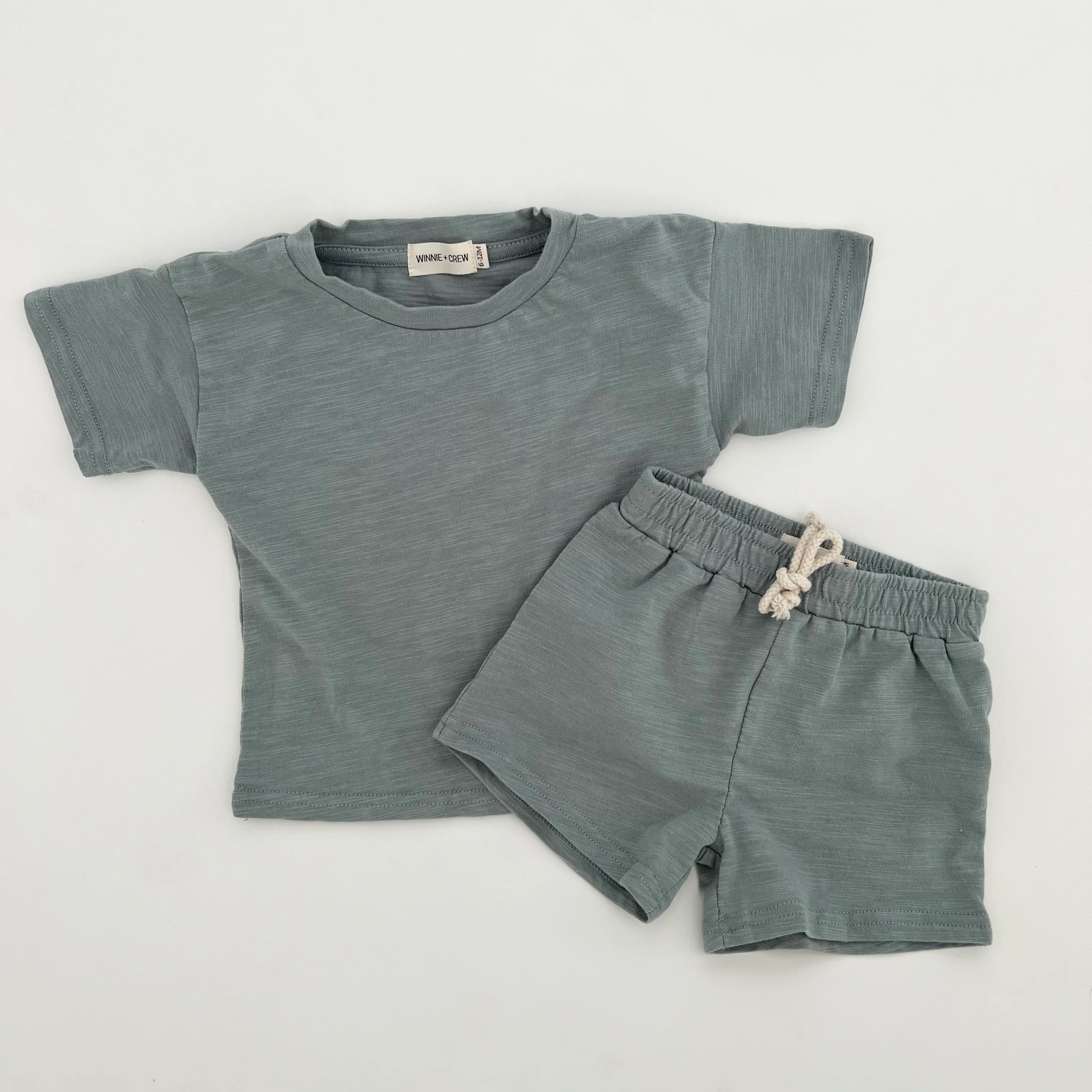 Parker Tee and Shorts Set in Teal | Winnie and Crew