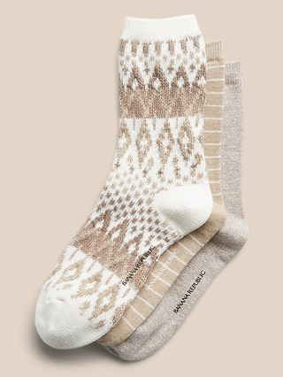 Fairisle Crew Sock 3-Pack | Banana Republic (US)