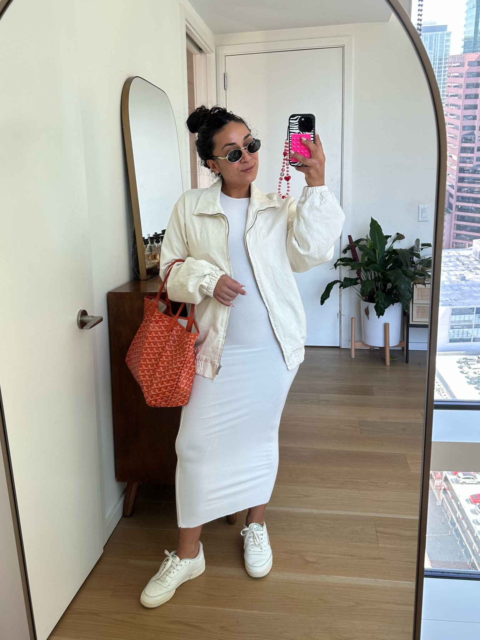 Easy transitional outfit with skims soft lounge dress 