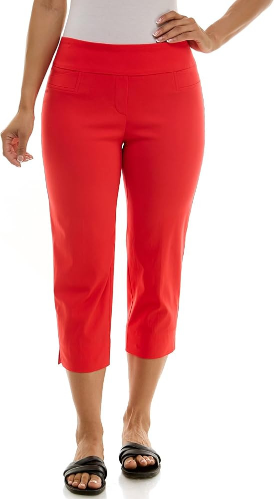 Zac & Rachel Women's Pull-on Slim Leg Crop Pant | Amazon (US)