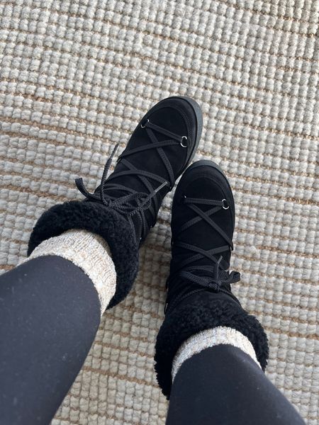 Winter boots (go up half size to fit thick socks). Wearing an 8
