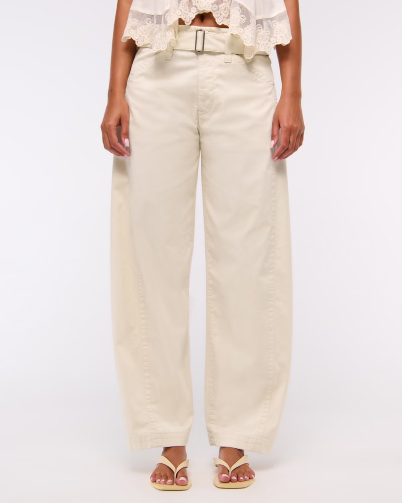 Women's Belted Barrel Pant | Women's Bottoms | Abercrombie.com | Abercrombie & Fitch (US)