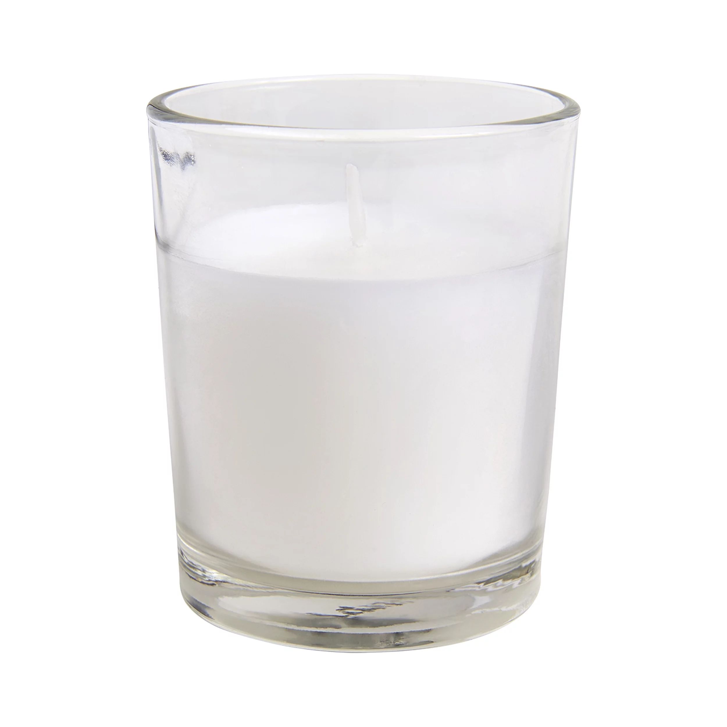 Mainstays Unscented Filled Votive Glass Candles, White, 12-Pack Votive Candles | Walmart (US)