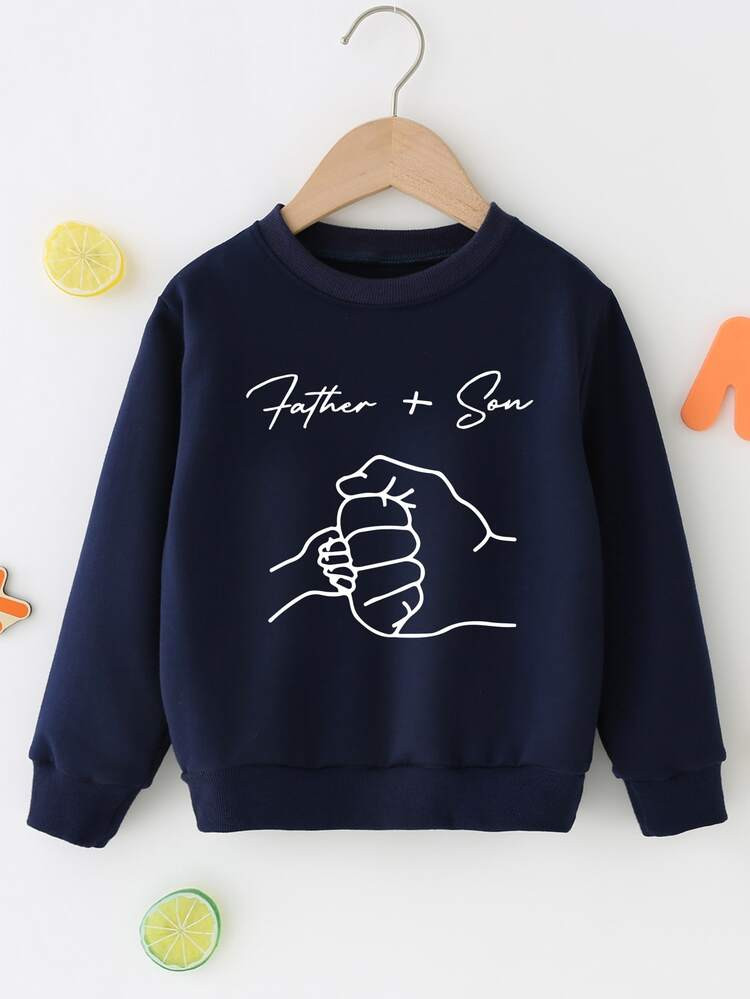 Toddler Boys Figure & Letter Graphic Sweatshirt | SHEIN
