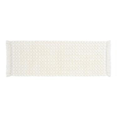 Ivory Woven Dot Bath Mat | World Market