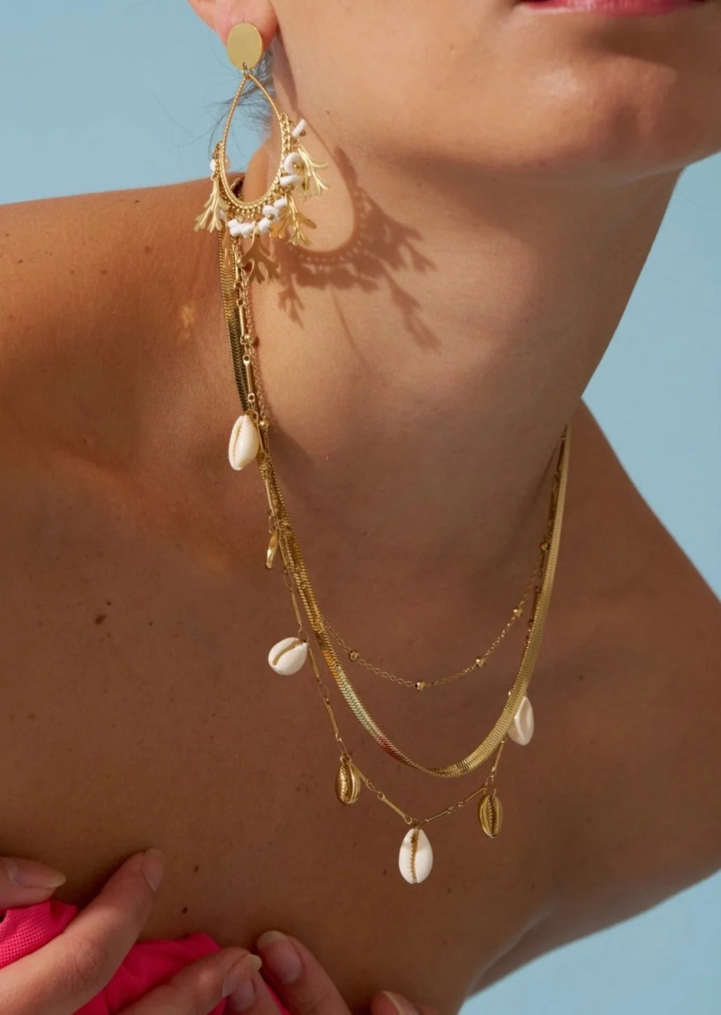 3 Tier Shell Necklace | outdazl