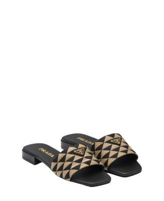 Prada Women's Embroidered Fabric Slides  | Bloomingdale's Shoes | Bloomingdale's (US)