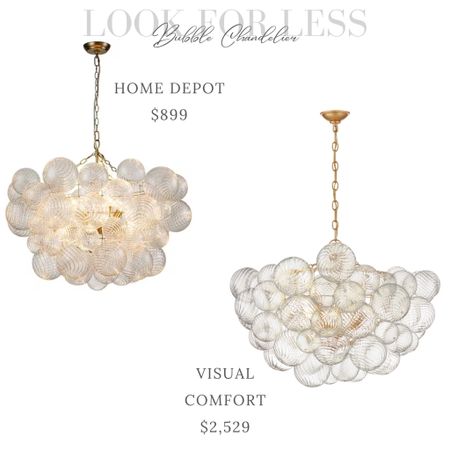 LOOK FOR LESS - Visual Comfort Bubble Chandelier vs Home Depot #lookforless #chandelier #lighting 

#LTKstyletip #LTKhome #LTKsalealert
